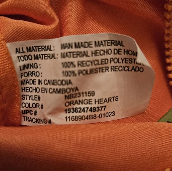 Orange Heart Pattern Crossbody Bag - Unbranded - Picture 5 of 9